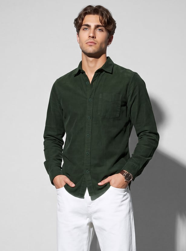 CODE Regular Fit Corduroy Shirt