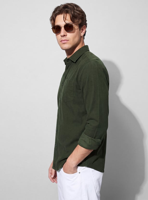 CODE Regular Fit Corduroy Shirt