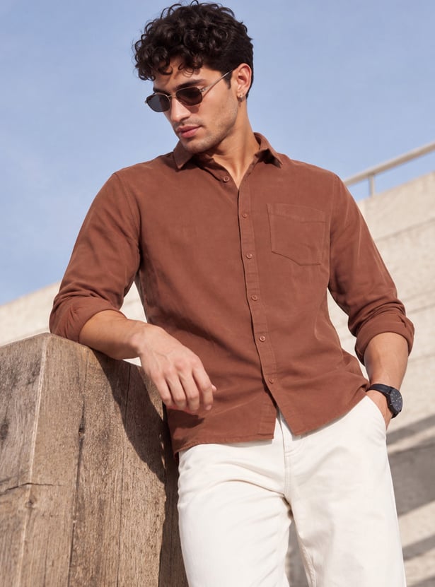 CODE Regular Fit Corduroy Shirt