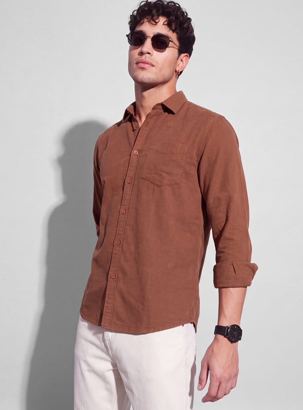 CODE Regular Fit Corduroy Shirt