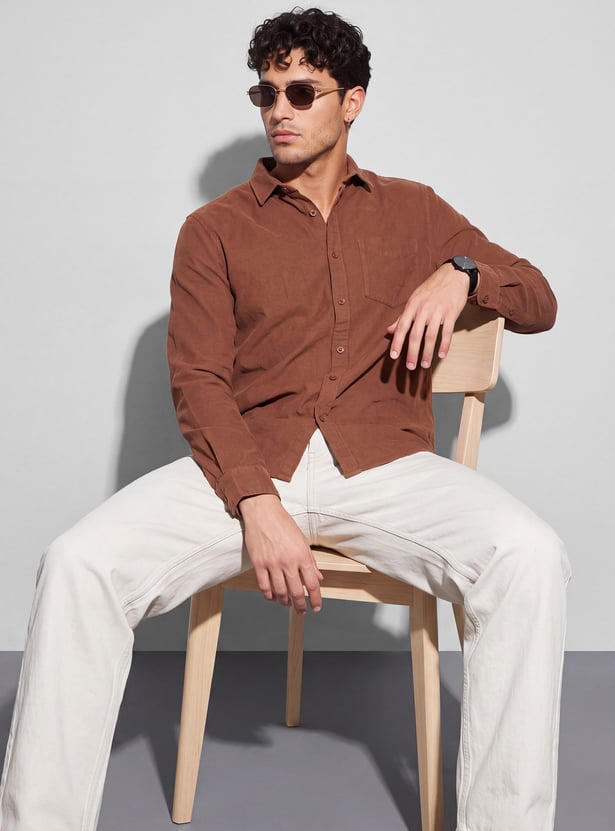 CODE Regular Fit Corduroy Shirt