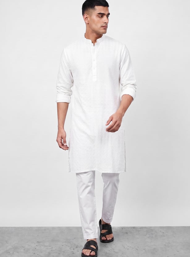 MELANGE Embroidered Straight Kurta