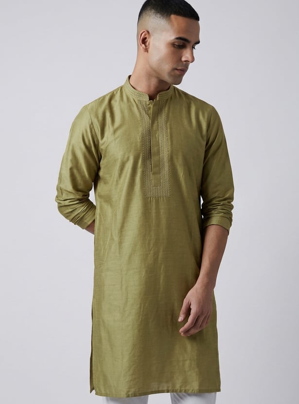 MELANGE Textured Straight Kurta