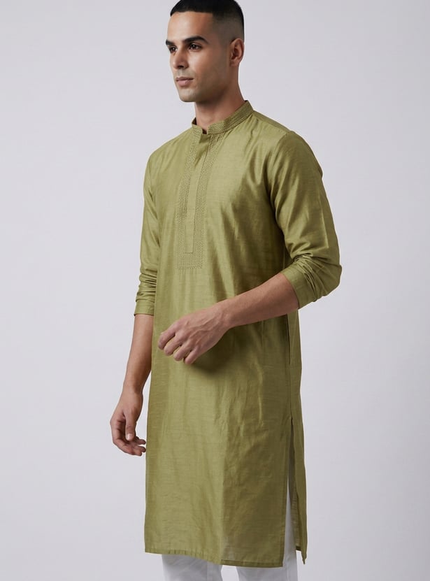 MELANGE Textured Straight Kurta