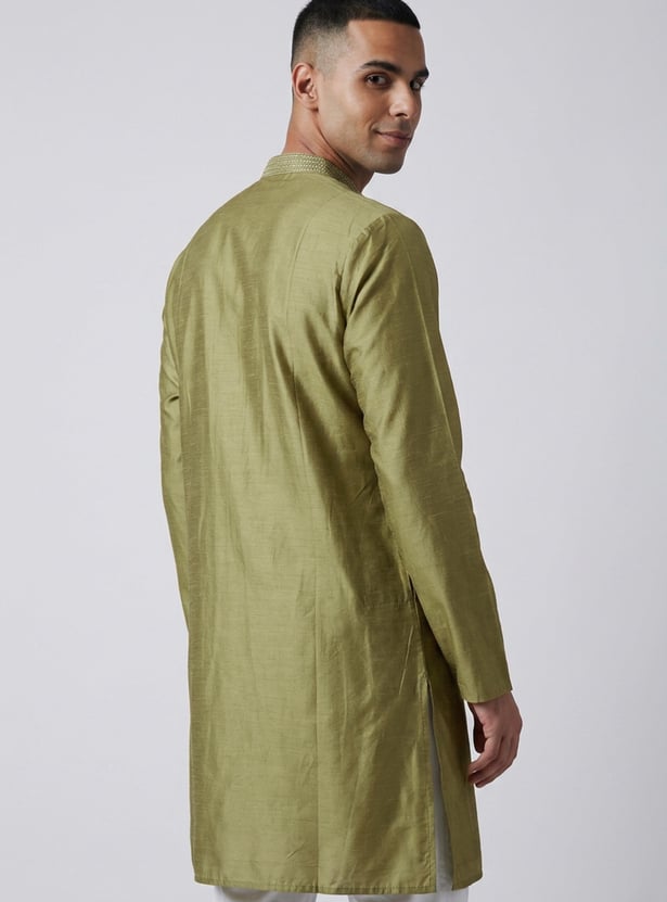 MELANGE Textured Straight Kurta