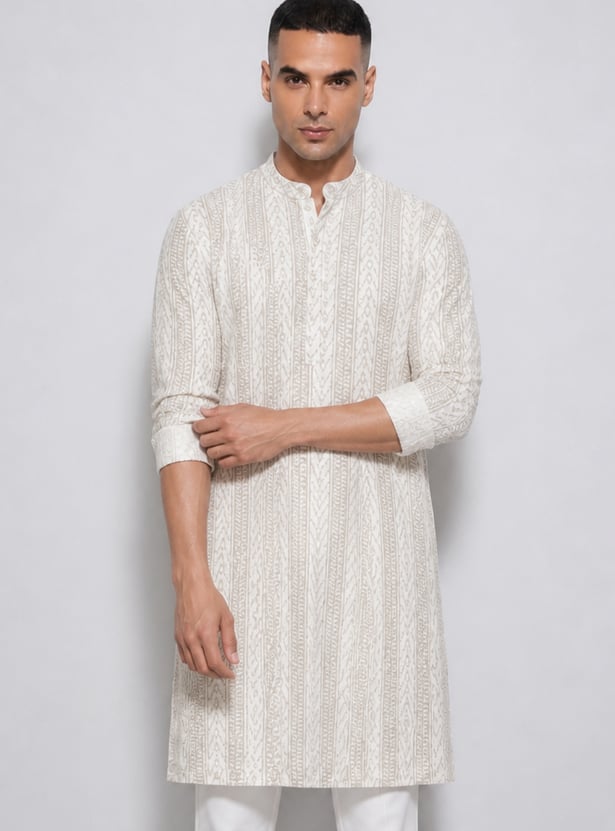 MELANGE Embroidered Knee Length Kurta