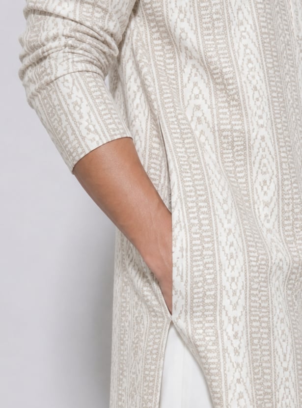 MELANGE Embroidered Knee Length Kurta
