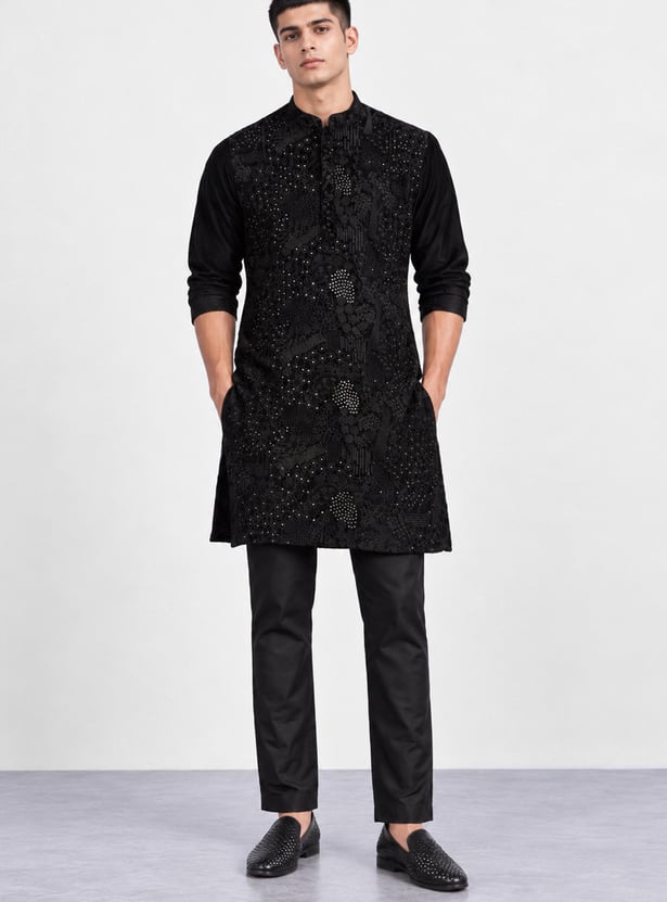 MELANGE Embroidered Straight Kurta