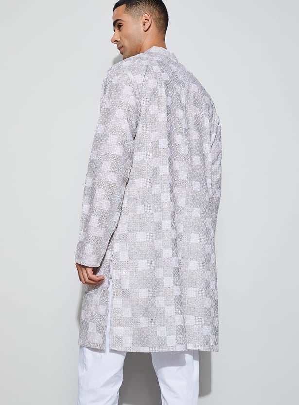MELANGE Embroidered Knee-Length Kurta