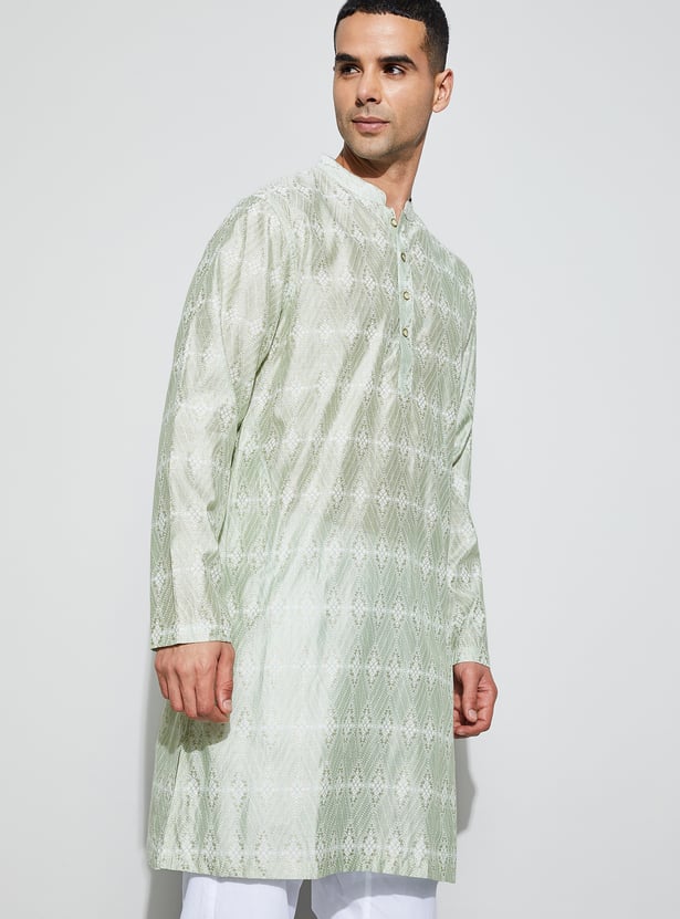 MELANGE Embellished Calf-Length Kurta