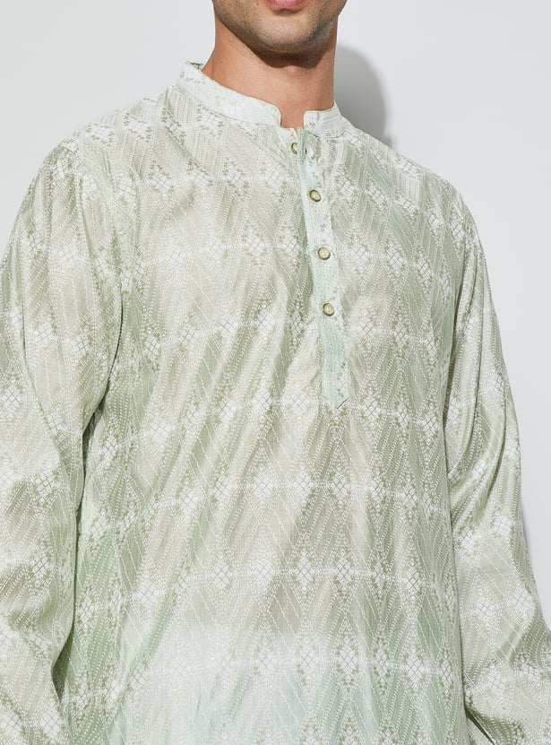 MELANGE Embellished Calf-Length Kurta