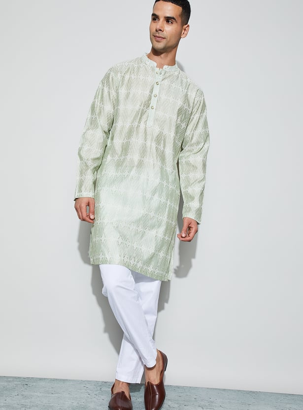 MELANGE Embellished Calf-Length Kurta