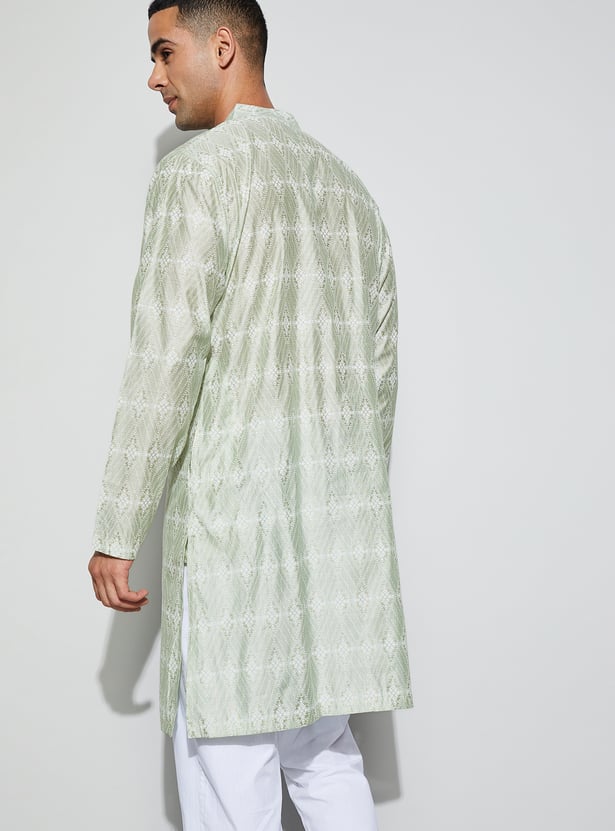 MELANGE Embellished Calf-Length Kurta
