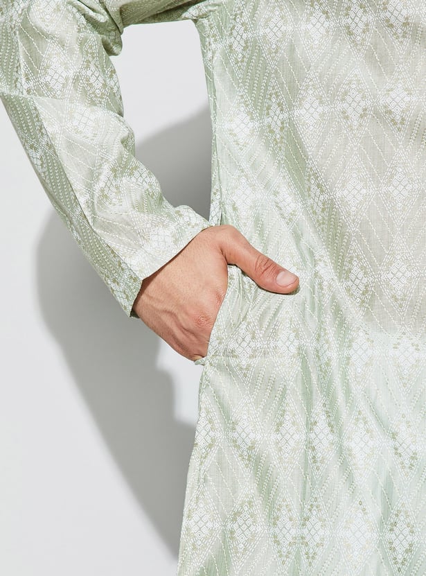 MELANGE Embellished Calf-Length Kurta