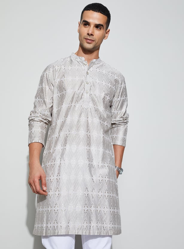 MELANGE Embellished Calf-Length Kurta