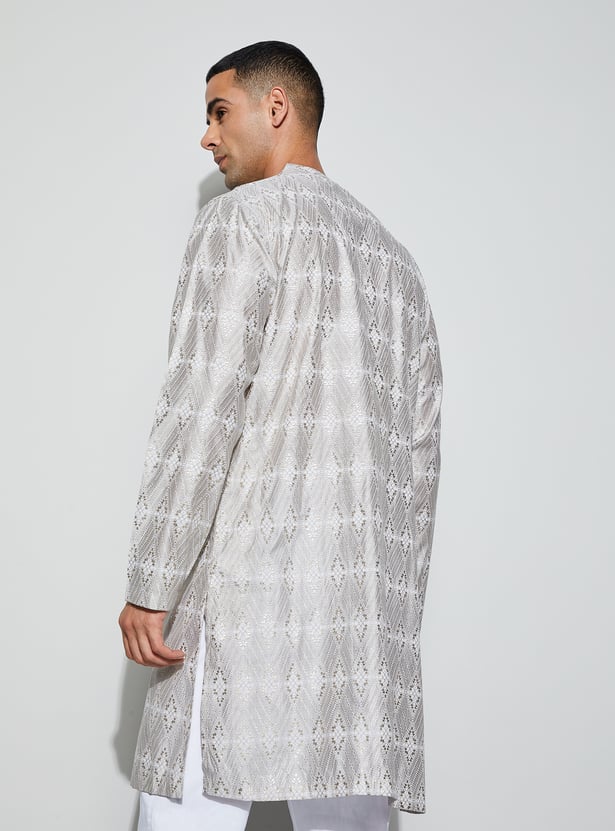 MELANGE Embellished Calf-Length Kurta