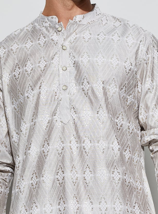 MELANGE Embellished Calf-Length Kurta