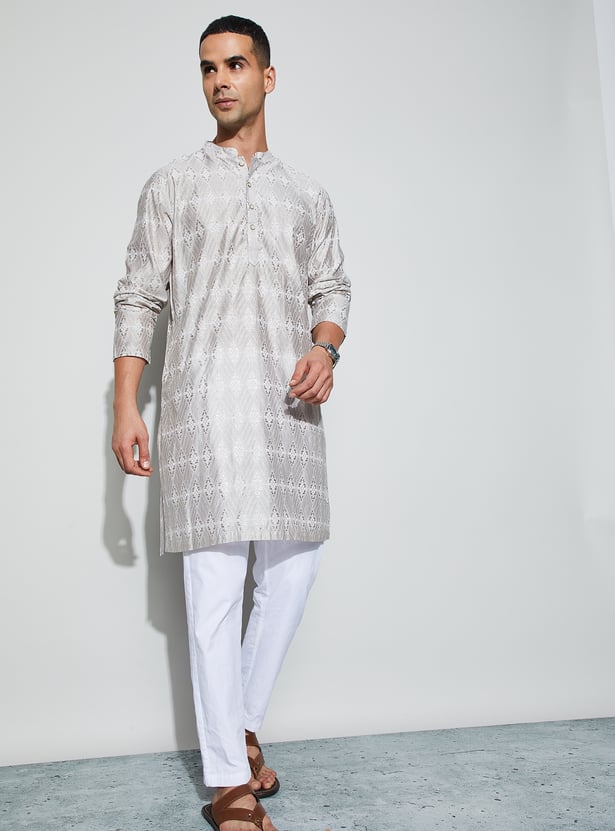 MELANGE Embellished Calf-Length Kurta