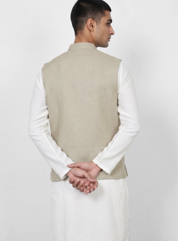 MELANGE Solid Nehru Jacket