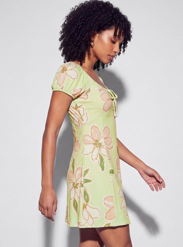 GINGER Floral Print Mini Dress
