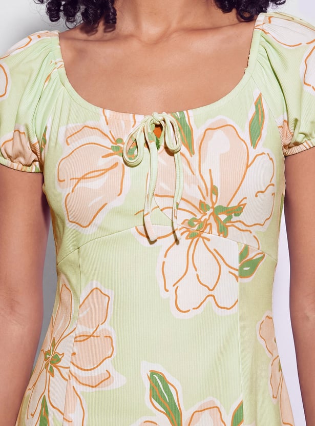 GINGER Floral Print Mini Dress