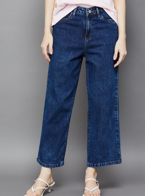 KRAUS Mid-Rise Culottes Jeans