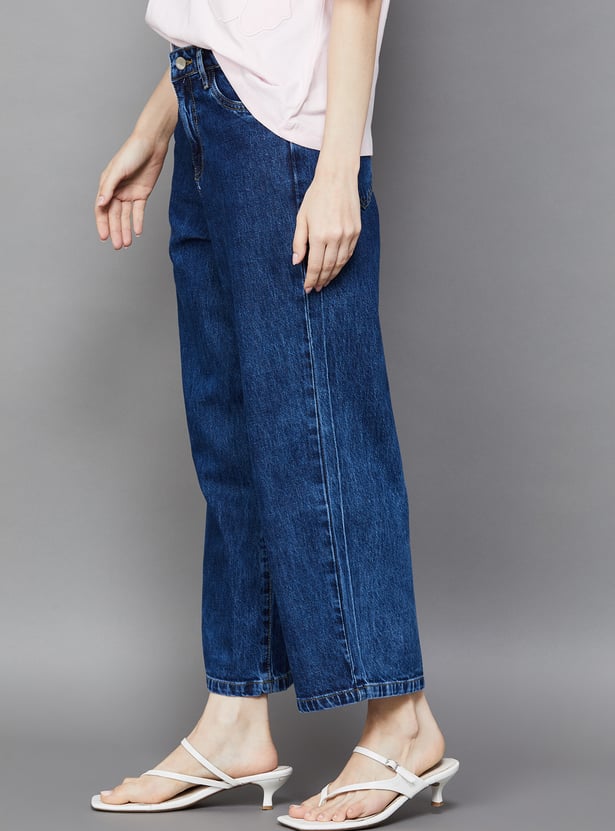 KRAUS Mid-Rise Culottes Jeans