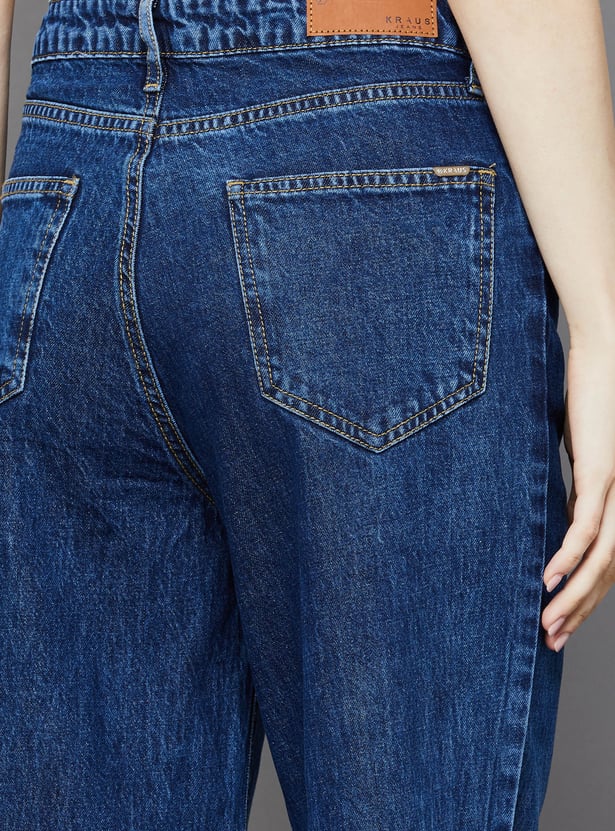KRAUS Mid-Rise Culottes Jeans