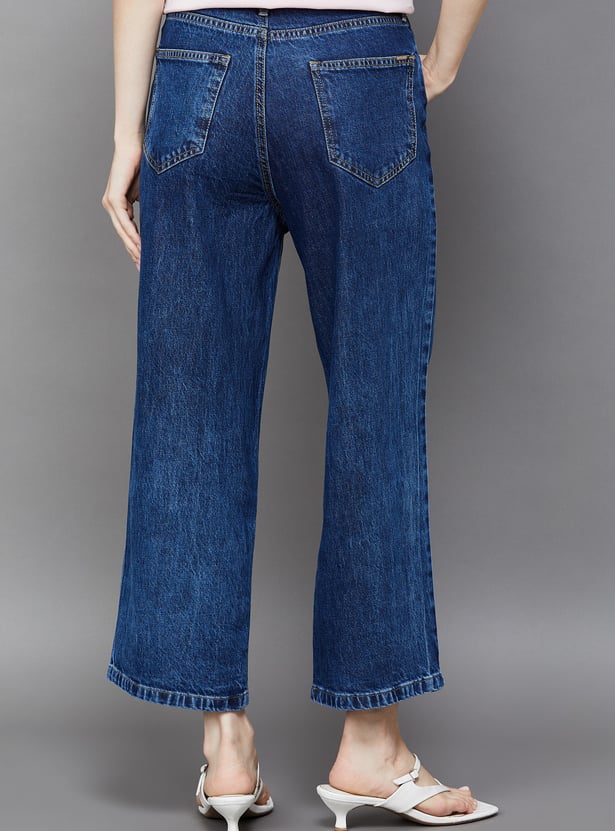 KRAUS Mid-Rise Culottes Jeans