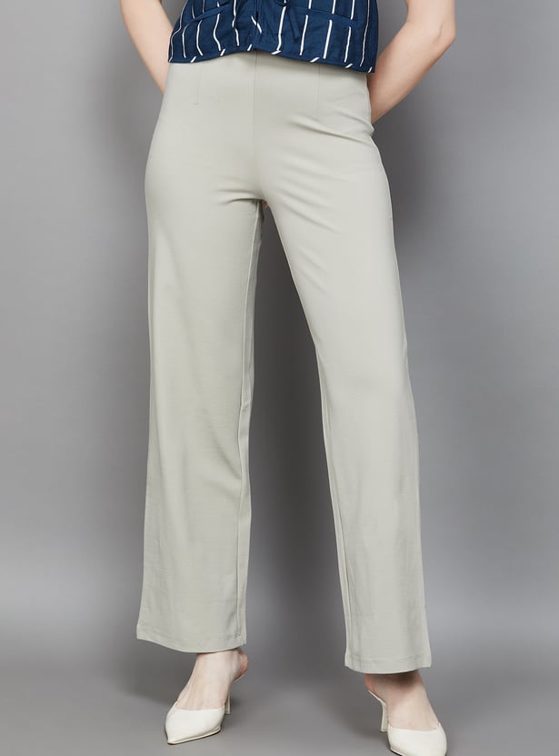 KRAUS Solid Wide Leg Trousers