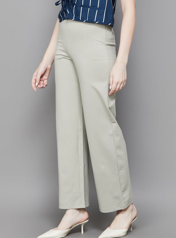 KRAUS Solid Wide Leg Trousers