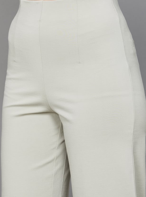 KRAUS Solid Wide Leg Trousers