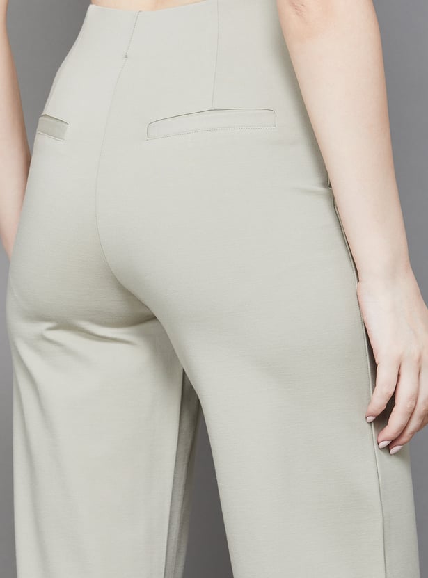 KRAUS Solid Wide Leg Trousers