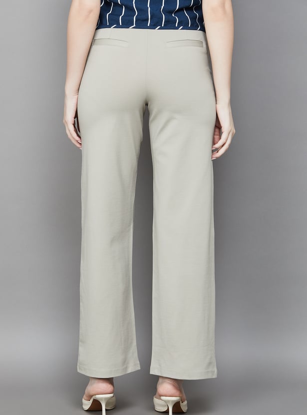 KRAUS Solid Wide Leg Trousers