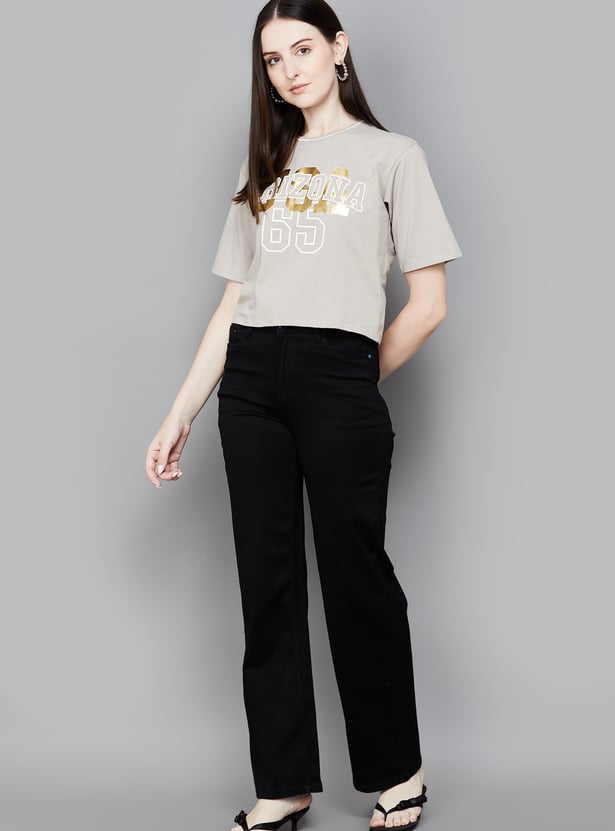 KRAUS Solid Baggy Fit Jeans