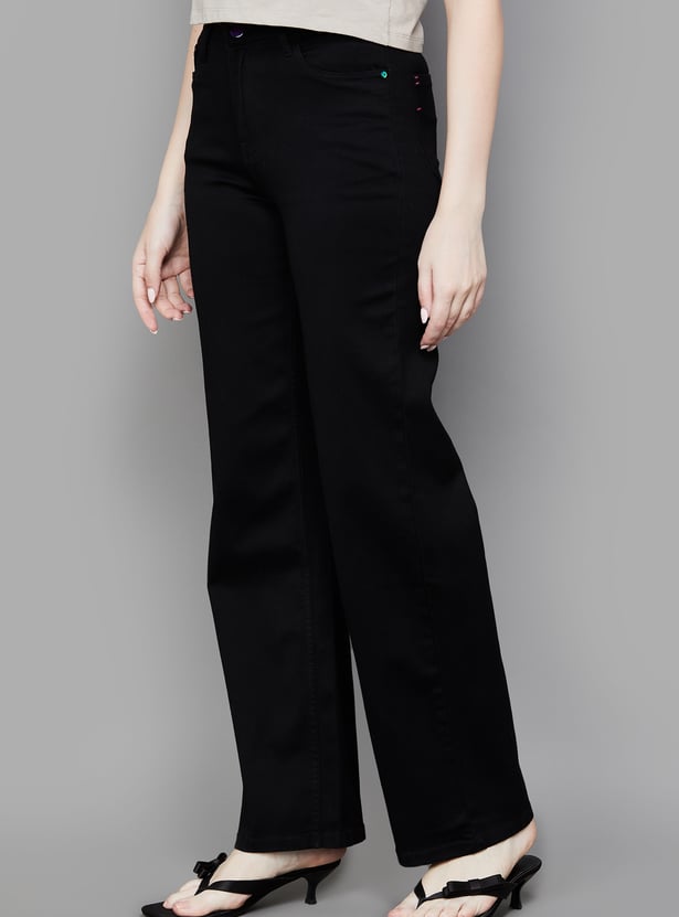 KRAUS Solid Baggy Fit Jeans
