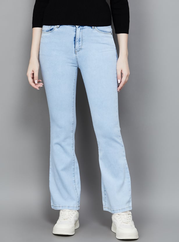 KRAUS Washed Flared Jeans