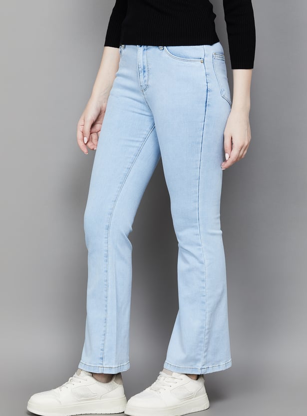 KRAUS Washed Flared Jeans