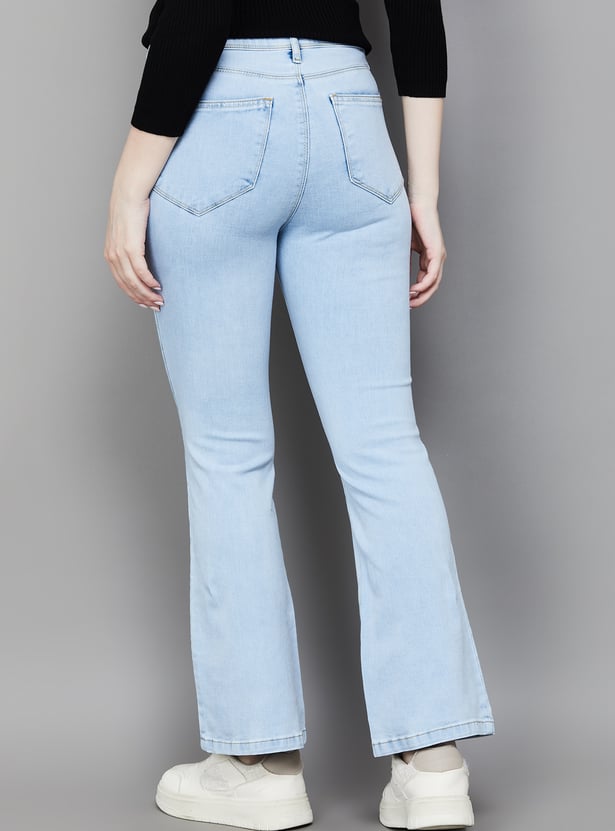 KRAUS Washed Flared Jeans