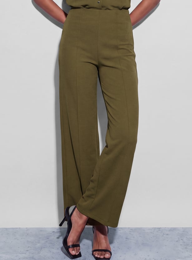 CODE Flat Front Knit Trousers
