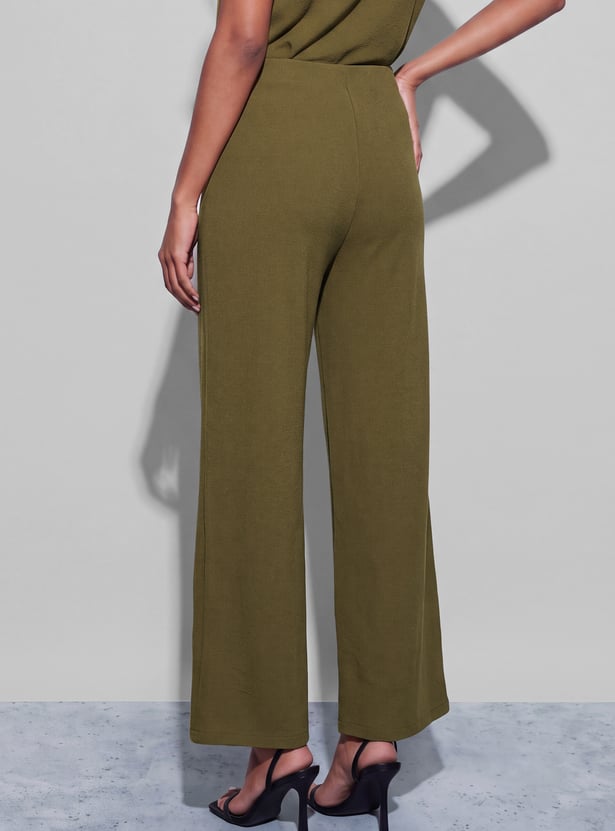 CODE Flat Front Knit Trousers