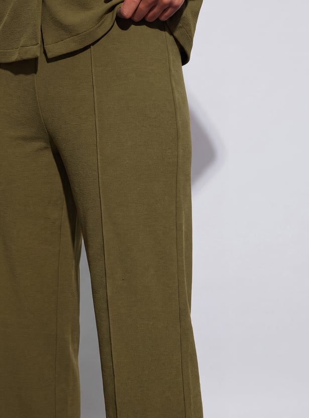 CODE Flat Front Knit Trousers
