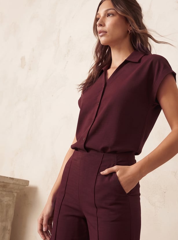 CODE Solid Collared Shirt