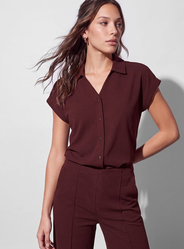 CODE Solid Collared Shirt