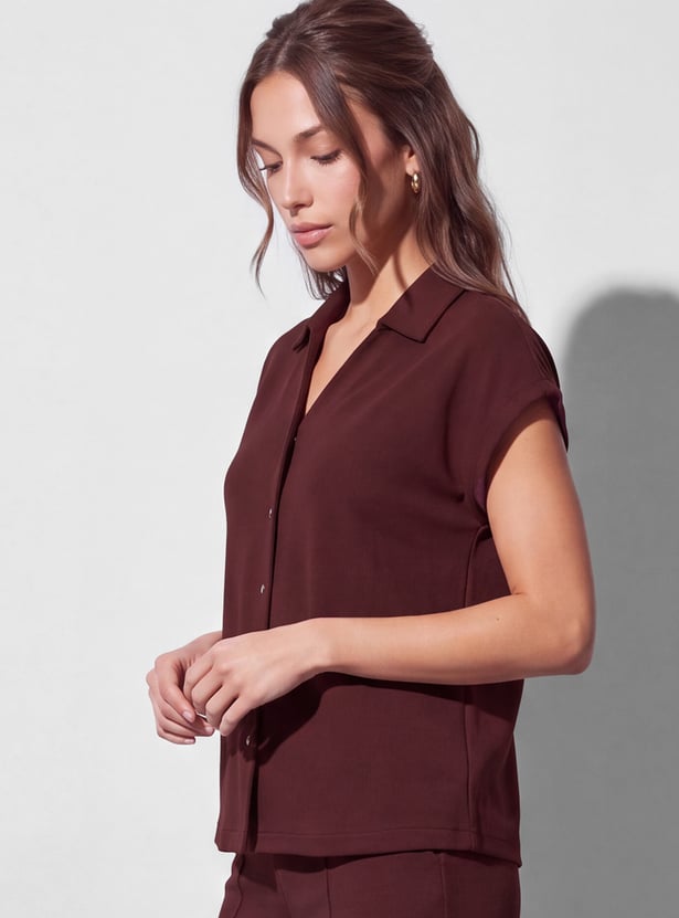 CODE Solid Collared Shirt