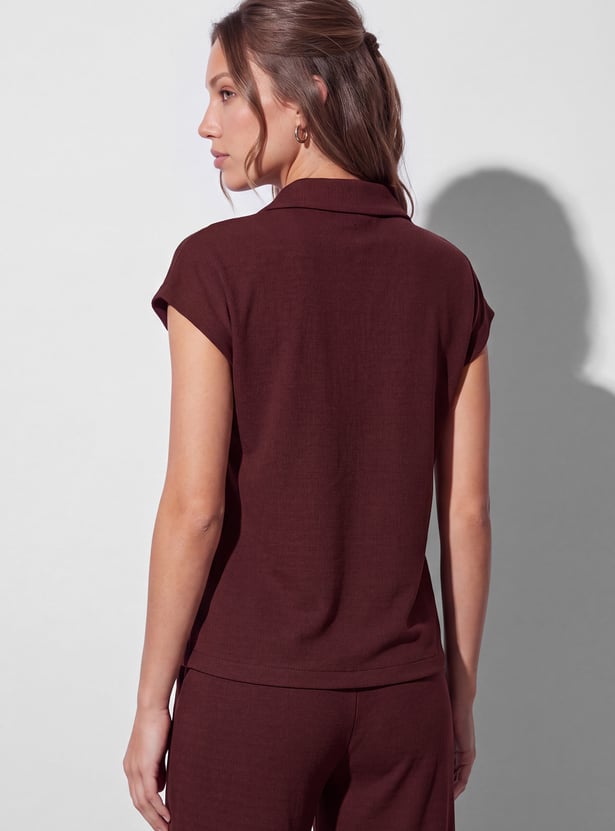 CODE Solid Collared Shirt