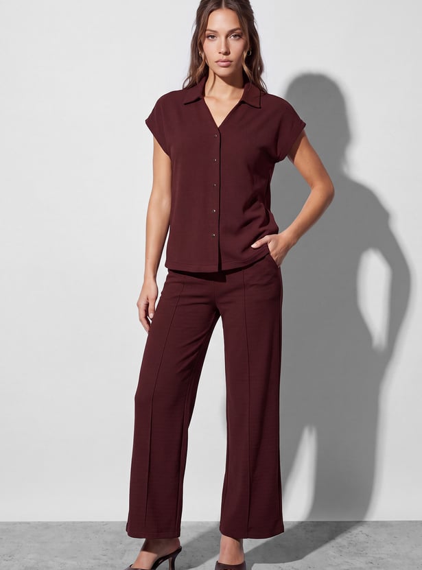 CODE Solid Collared Shirt