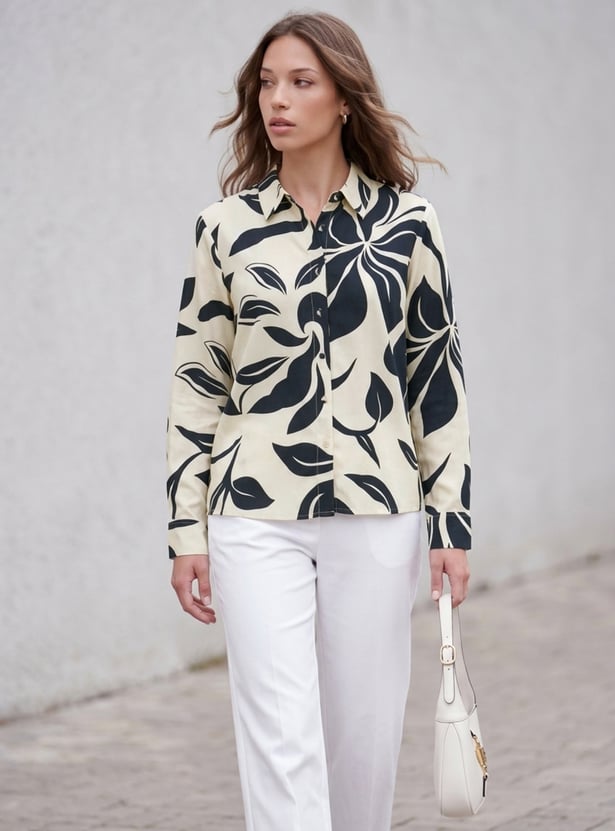 CODE Floral Print Shirt