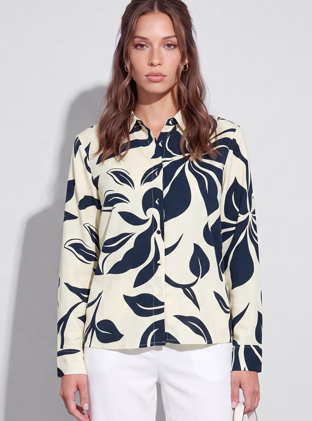 CODE Floral Print Shirt