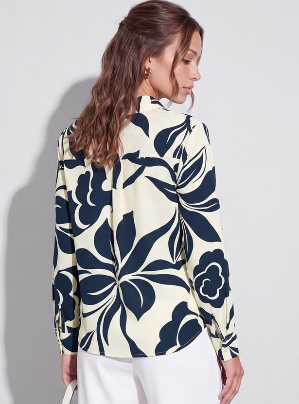 CODE Floral Print Shirt